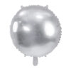Кръгъл фолиев балон, 80 см, сребрист