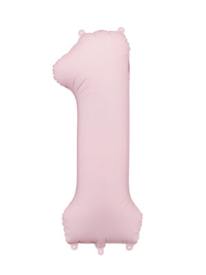 Огромен балон цифра с номера ''0 .. 9'' в светло розов цвят 86 см