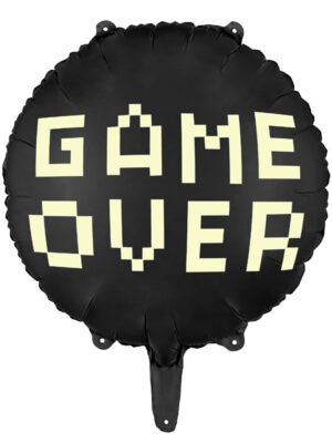Фолиев балон Game Over, 45 см, черен