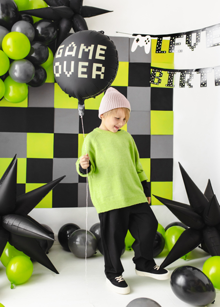 Фолиев балон Game Over, 45 см, черен