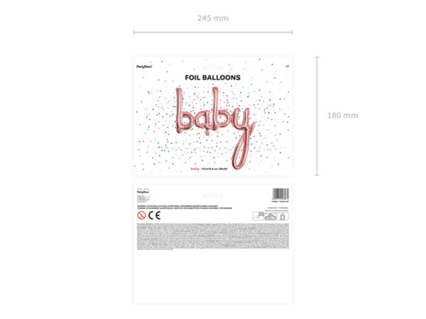 Фолиев Балон Baby, Розово Злато