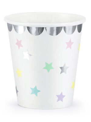 Парти Чаши на Многоцветни Звездички (6бр./оп.)