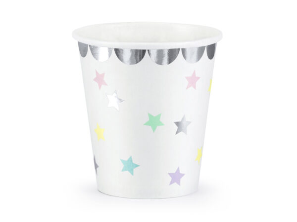 Парти Чаши на Многоцветни Звездички (6бр./оп.)