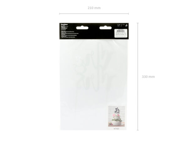 Декорация за Торта в Черно "Mr & Mrs" 25.5 см