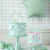 Украса за торта "Happy Birthday", зелен 18 х 16.5 см