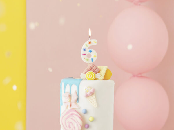 Свещи за торта "Конфети" 0 .. 9 - 5.5 см