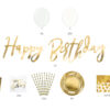 Комплект парти декорации - Рожден ден, златисти (1 комплект / 60 части )