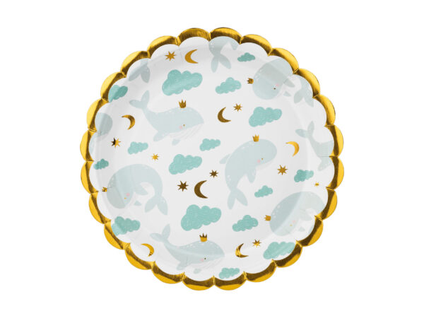 Хартиени чинийки с тема Кит, 18 cм