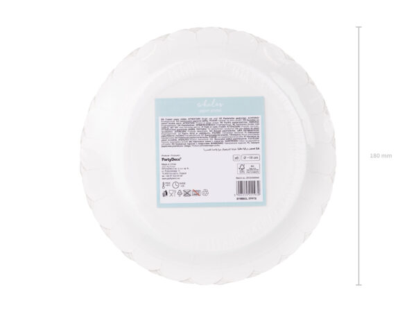 Хартиени чинийки с тема Кит, 18 cм