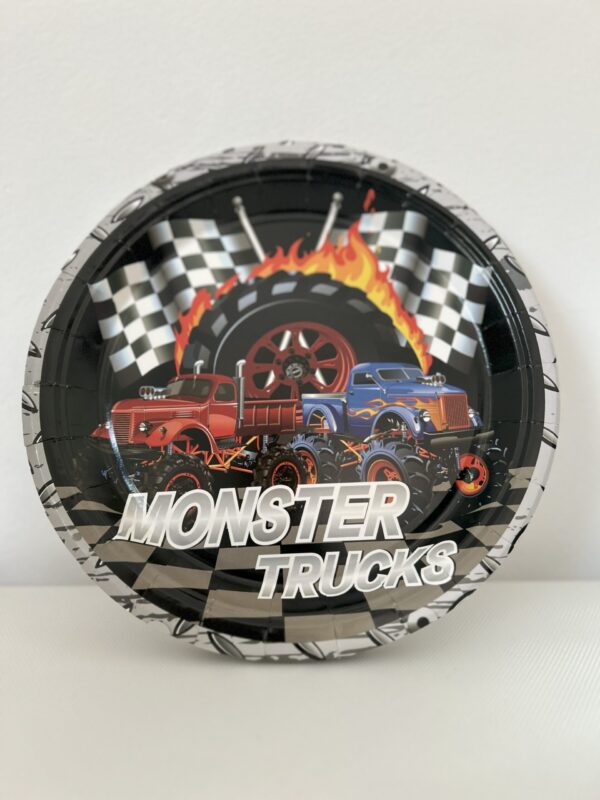 Парти чинийки Monster Truck - 23 см/ 10 бр.