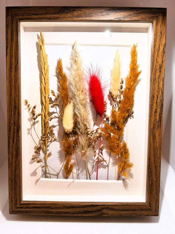 Красиви обемни рамки с декорация от суха растителност