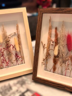 Красиви обемни рамки с декорация от суха растителност